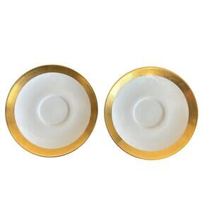 Vintage Mikasa Harrow A1-129 Bone China Cup Saucer Plates Japan Set of 2